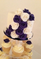 Purple Rose Cupcakes